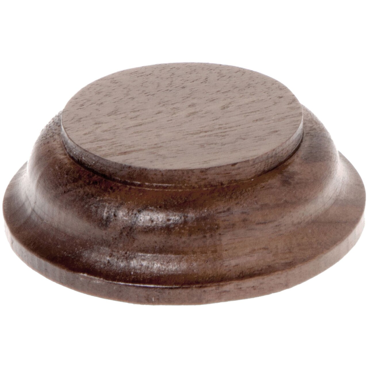 Plymor Solid Walnut Round Wood Display Base with Ogee Edge, 2.625" W x 2.625" D x 1" H